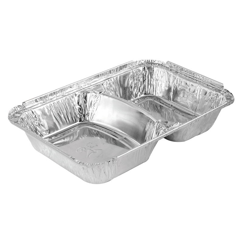 ظرف یکبار مصرف آلومینیومی دو خانه مرغی کد224